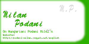 milan podani business card